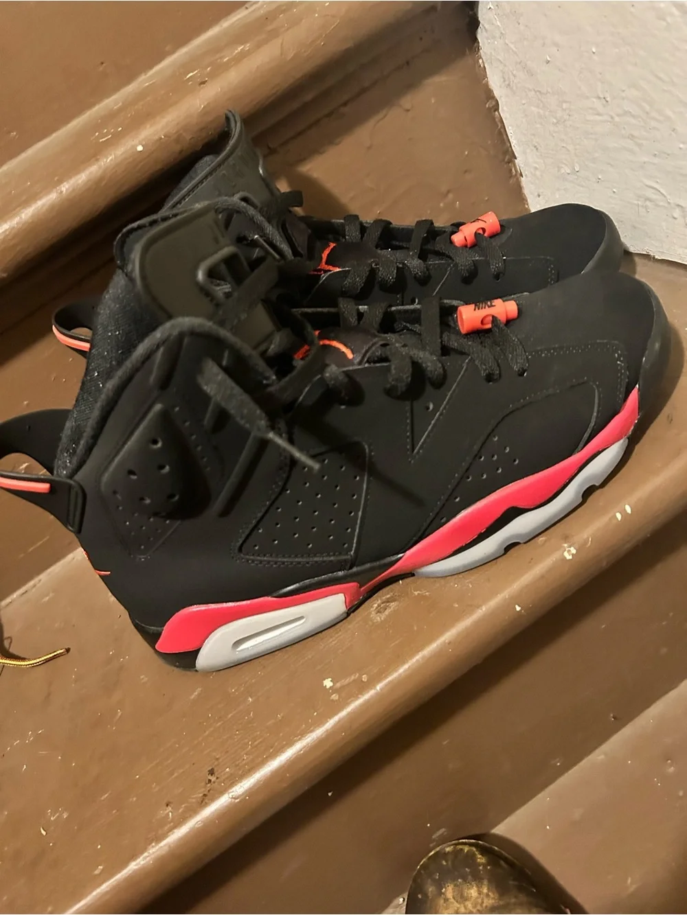 Jordan Black and Red High-Top Sneakers